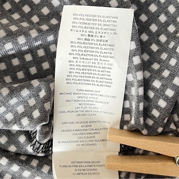 MICHAEL Michael Kors Black & White Checked Midi Dress Size Large - Picture 6 of 9